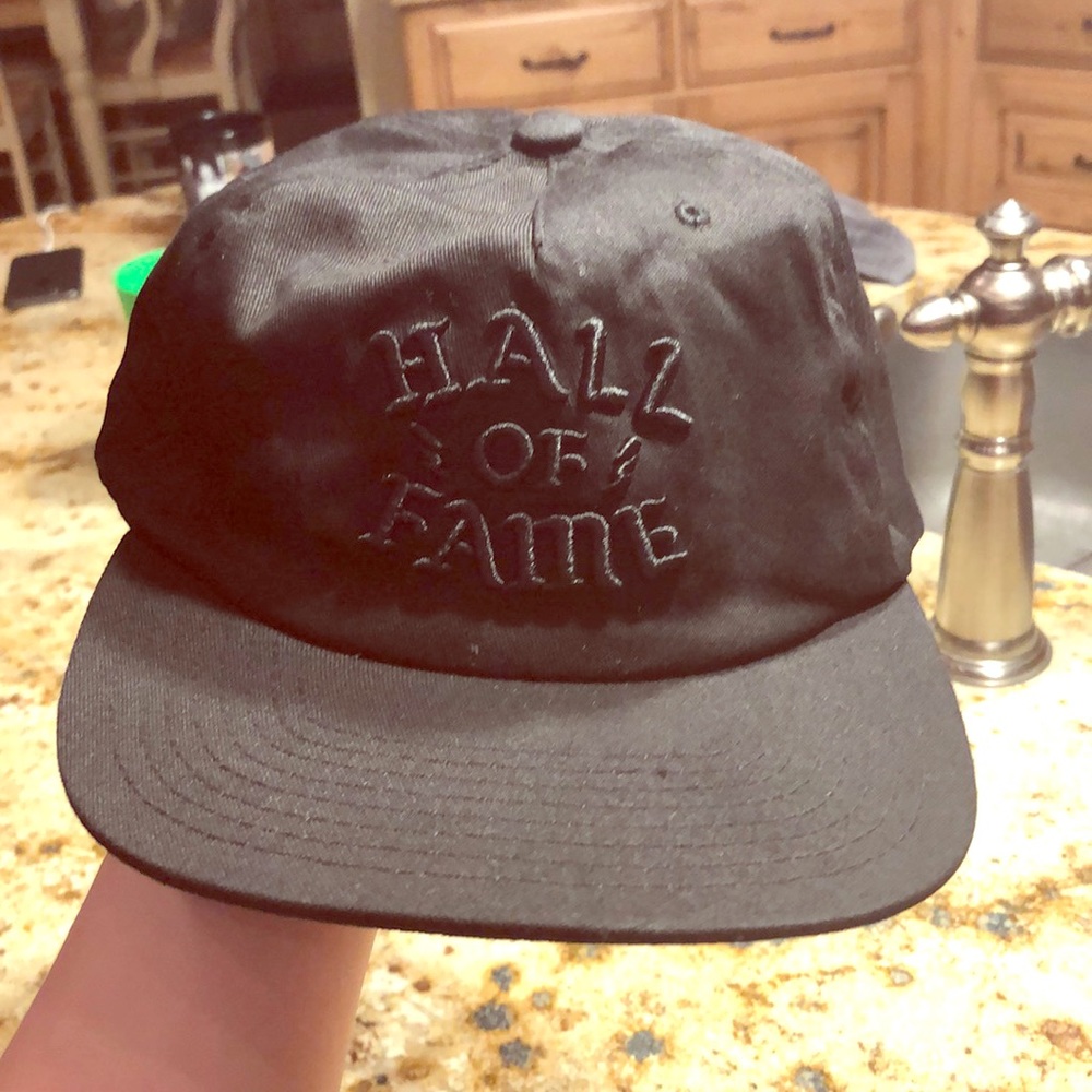 Hall of Fame hat.